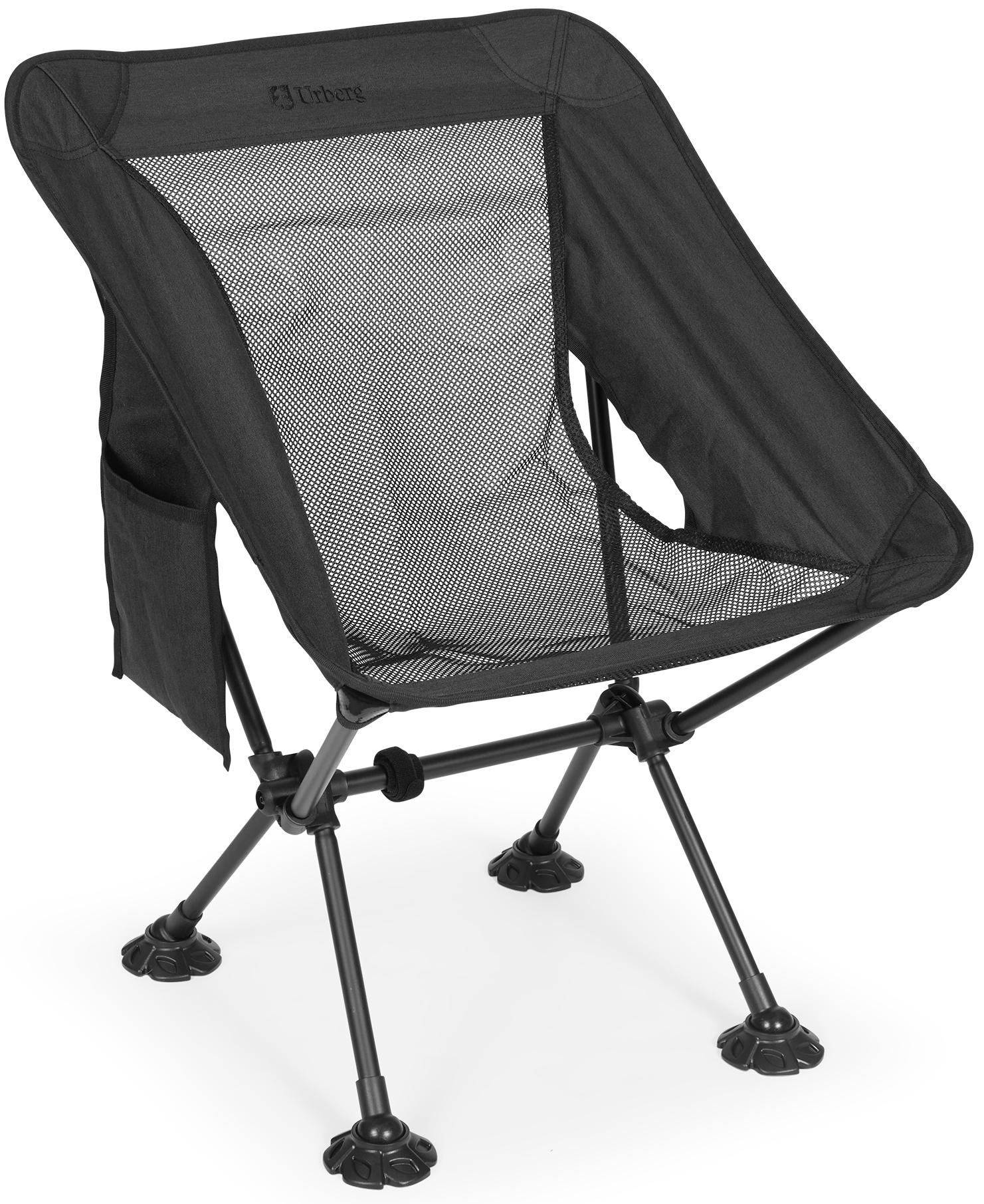 Svart Urberg Wildlight Chair G2 med stoffsete på lett ramme